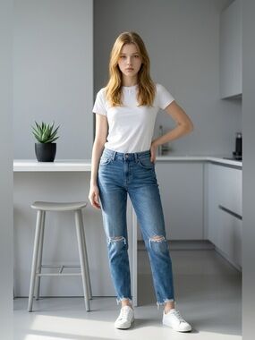 EUC H&M Sz 6 Girlfriend Fit jeans! Like new!
